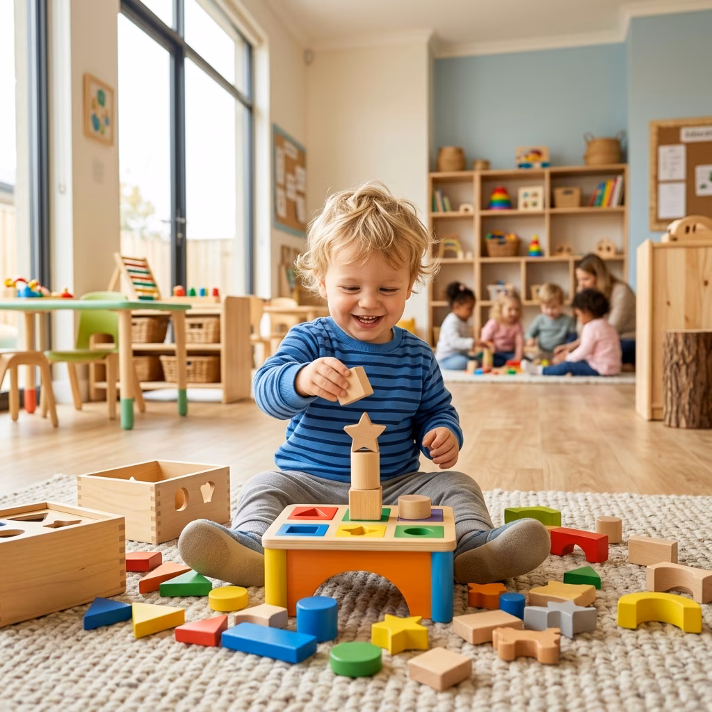 Toddler playing